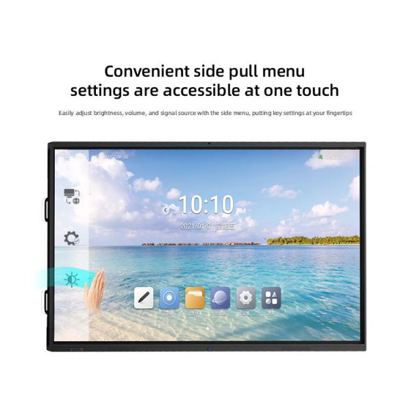86" Interactive Smart Board Touch Screen Flat Panel Display Android 14 4K UHD Commercial Screen