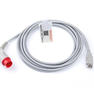 China Medical Portable Blood Pressure Cable , Length 3.2m IBP Interface Cable wholesale