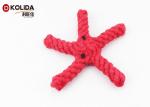 Natural Cotton Rope Pet Toys Red Color 3.5 x 20cm For Teething Cleaning /