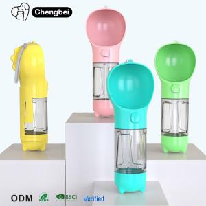 China Pet Water Dispenser Foldable 4 In 1 Dog Bottle Leak Proof 300/500ml Portable Travel Puppy wholesale