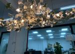 Restaurant Projects Large Custom Made Lamp White Ceramic Flower Pendant Light