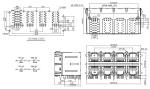 Modular 2x4 RJ45 Connectors Meet IEEE802.3 Standard -20-70 Degree Working