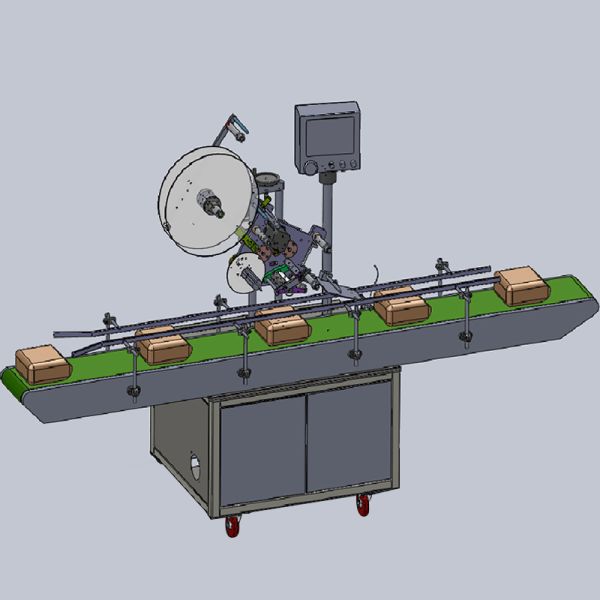 Paper Cardboard Bag Labeling Machine Automatic Sticker Applicator 200BPH