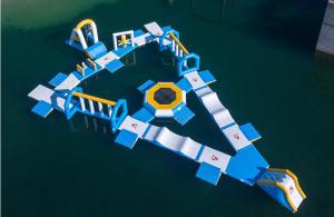 China Triangular Inflatable Water Park Obstacle Course Water Bounce House wholesale