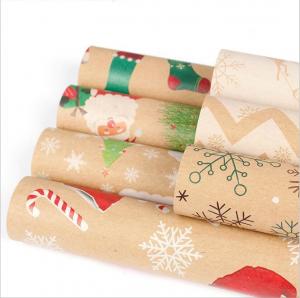 China 80gsm Christmas Style Gift Wrap Paper Sheets 50cm*70cm Many New Designs wholesale