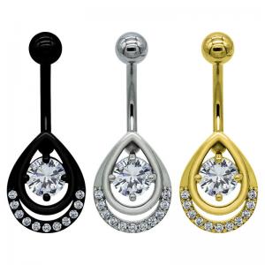 China Crystal Water Drop Dancing Diamond Jewelry Belly Dance Chain Piercing Ring wholesale