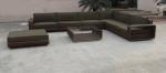 Sectional Outdoor Rattan Sofa Furniture Set Resin Wicker L Shaped Sofa Bed