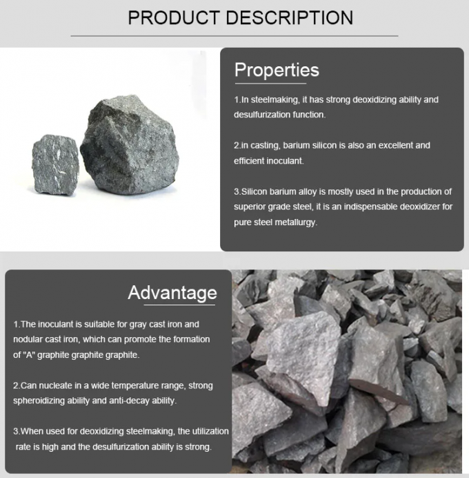 0.7-1.0mm Silicon Barium Inoculant Used In Cast Iron Metallurgy Deoxidizer 1