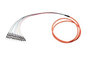China OM2 50/125 Fiber Optic Pigtail , Simplex Duplex 1 - 12 Core Optical Fiber Pigtail wholesale