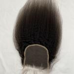 Kinky Straight 5X5 Lace Frontal Closure Human Hair Ear to Ear HD Lace Frontal