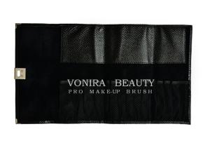 China Pro Makeup Brush Case Cosmetic Roll Bag For Purse Or Travel Pen Holder wholesale
