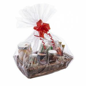 China Recyclable Clear Cellophane Gift Basket Bags Moisture Proof For Fruit Shop wholesale