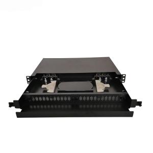 China 24 Cores Drawer Type Rack Mount Fiber Optic Cable Termination Box wholesale
