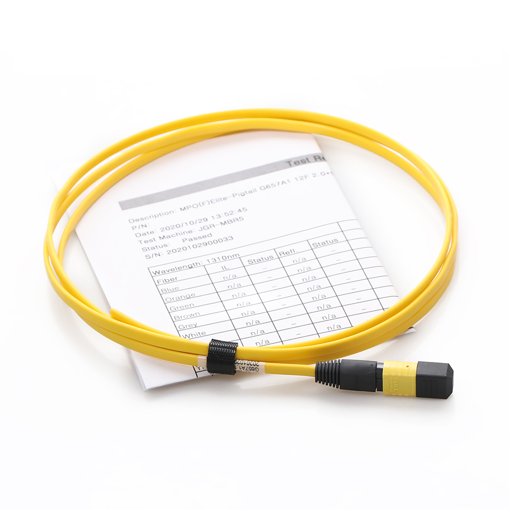 Singlemode G657a1 Fiber Cable MPO MTP 12F 1.5M For FTTX FTTX
