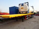 Tri axle 40 Tons Skeletal semi trailer for Transporting 20 foot 40 foot flatbed