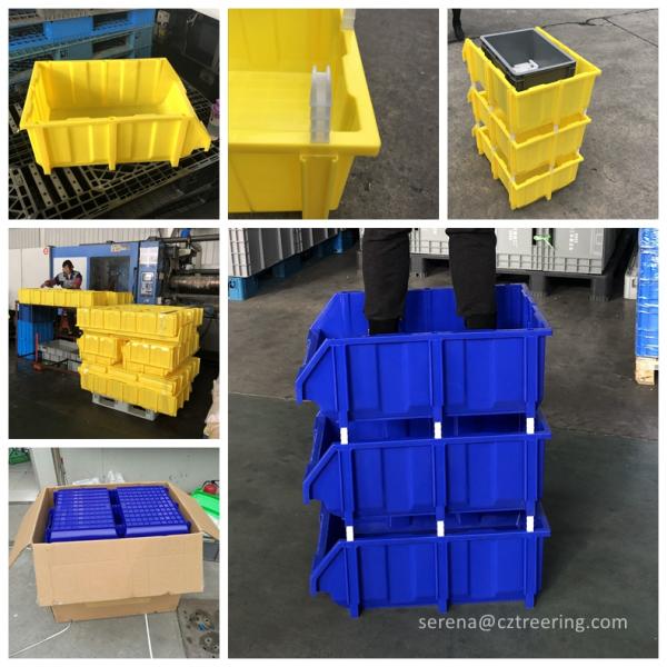 Huge Stacking Semi Open Fronted Plastic Storage Bins For Organising A Garage