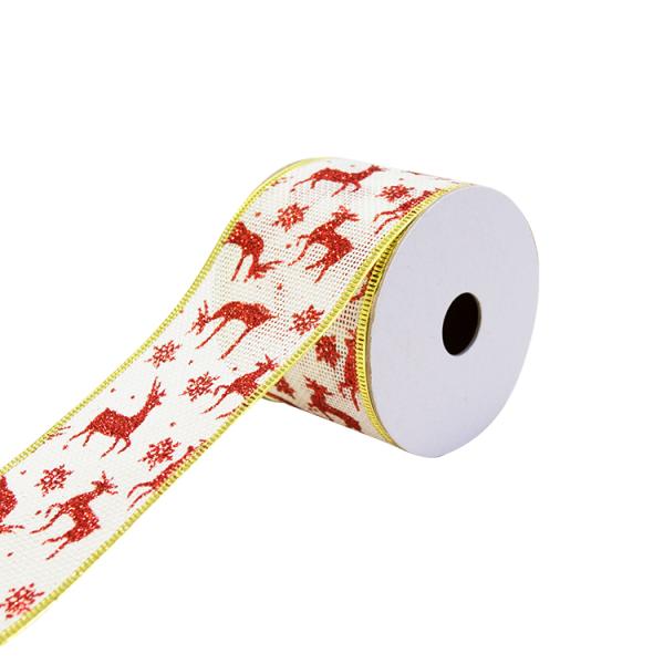 Wholesale colorful Custom patterned ribbon for bouquets plaid ribbon