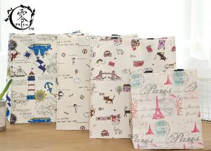 China Impressionist Paintings Pattern ECO Shopping Bags Polyester Jute Tote Beige Resuable wholesale