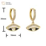 Zircon stone Evil Eye Earrings Colorful Enamel Diamond For Women
