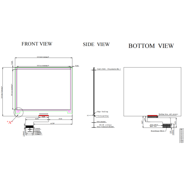 4.2 Inch E Paper Module 400×300 Resolution Black White Red 3 Colour E Ink Display