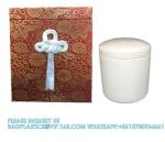 Japanese Funeral Wooden Urn Bone Box And Bag With Flower Pattern Funeral