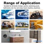6.5 Inch White Marine Waterproof Speaker for Motorcycle Boat Car ATV UTV RV SPA