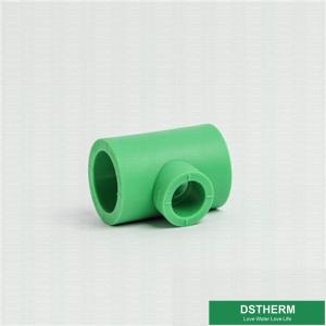 China Casting Ppr Pipe Fittings Green Color , Iso9001 Ce Approval Ppr Reducing Tee wholesale