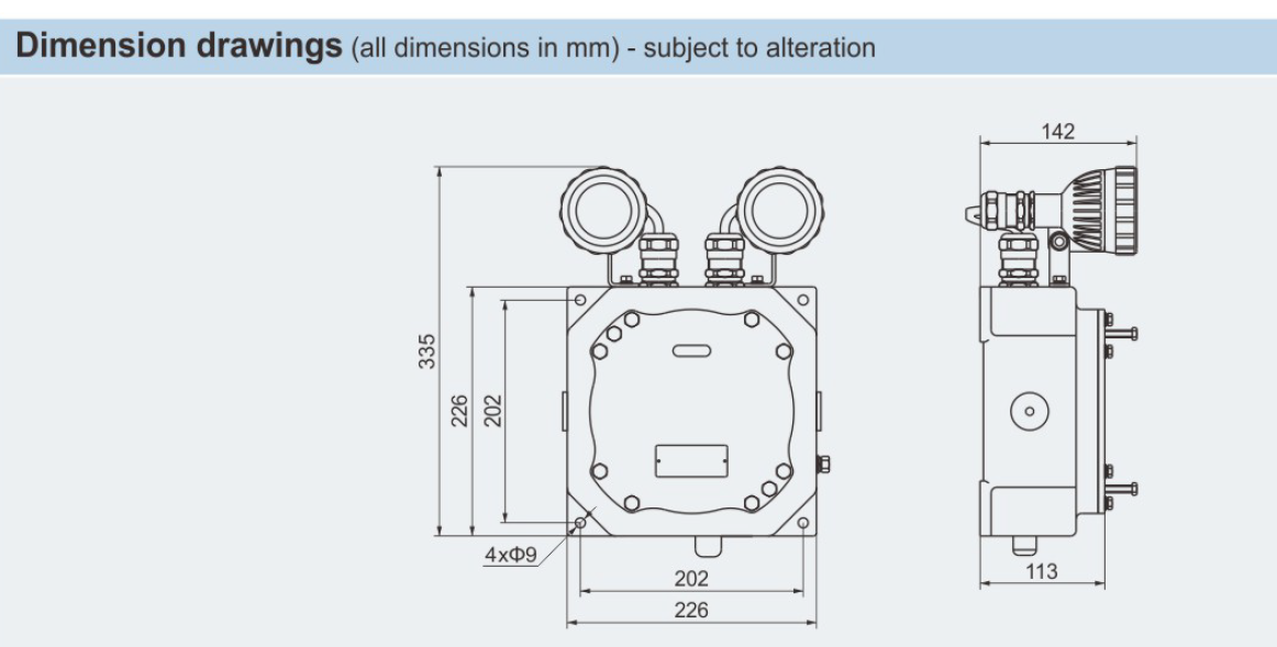 BAJ52-6 Series Explosion-proof Emergency Light Fittings