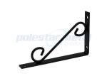 200mm Height Satin White Painting Steel Scroll Shelf Brackets For Building