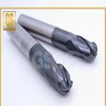 OEM 2 3 4 Flute Solid Carbide Ball Nose End Mills For Contour Milling