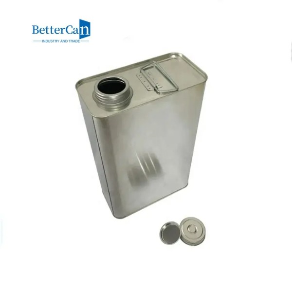ISO90001 Engine Oil Tin 4 Liter 1 Gallon F Style Metal Packaging Tins With Metal Lid