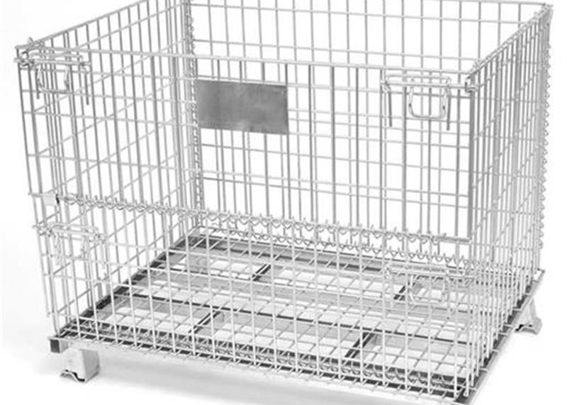 500kg Pallet Stacking SGS Collapsible Wire Mesh Container Customize Warehouse Equipment