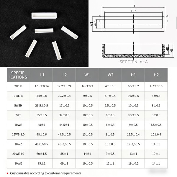 Heat Resistant Resistor Ceramic Housing Structural Alumina Ceramic Components