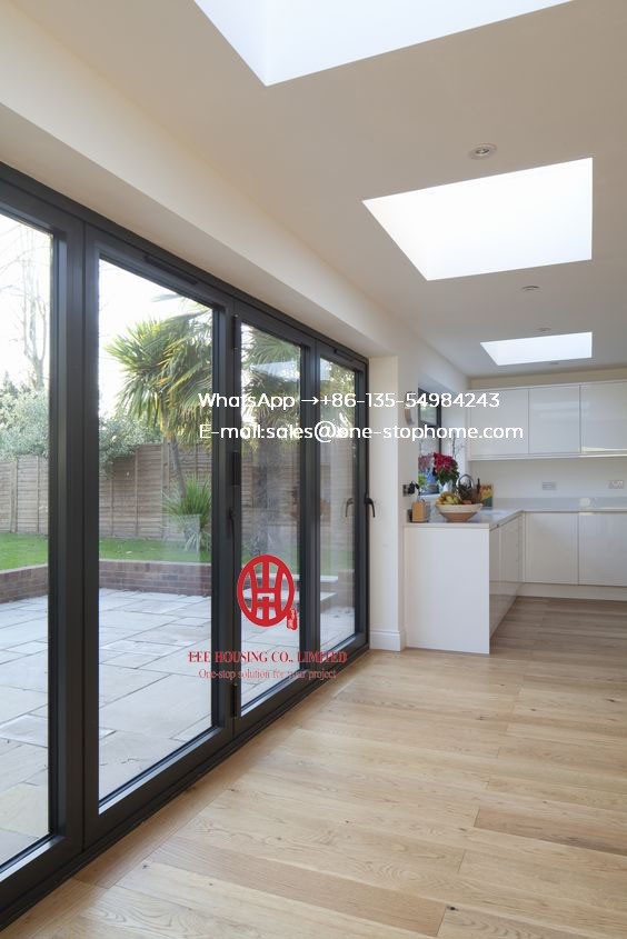 Power Coated Sliding Open Style Aluminum Frame Internal folding doors,panoramic glass folding glass doors for Brisbane