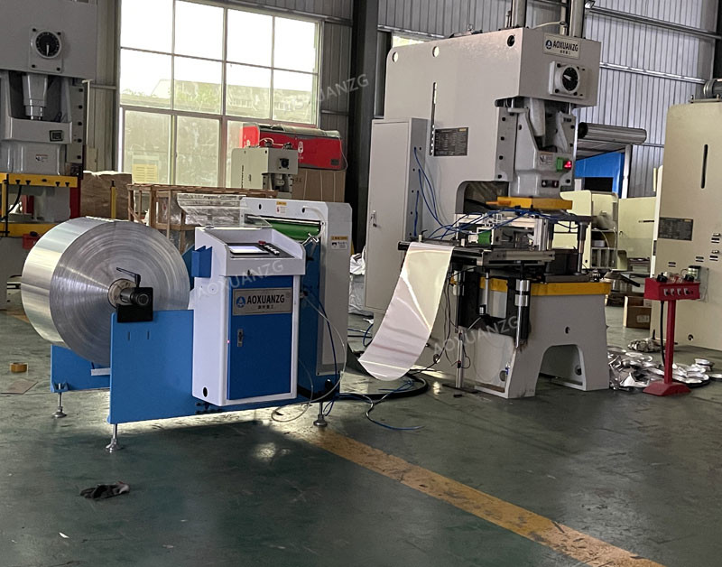 Semi Automatic Punching Press Machine Alu Foil Bowls Cups Plates Macking