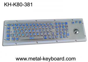 China 80 Keys Trackball Mouse Dust Proof Keyboard LED Backlit For Dark Conditions wholesale