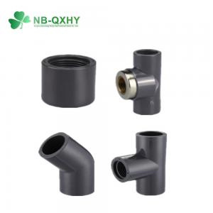 China 100% Material Deep Gray Color Sch80 ASTM PVC Fittings Complete Size Model US 3/Piece on sale