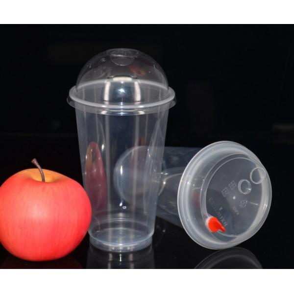 Disposable Plastic Clear Cups With Flat Lids 100pc 500ml Drinking Water Cup Bulk