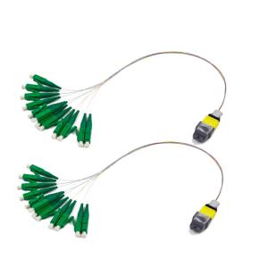 China Multimode MPO - 8LC Fiber Optic Patch Cord Low insertion loss 3.0mm 50 / 125 wholesale
