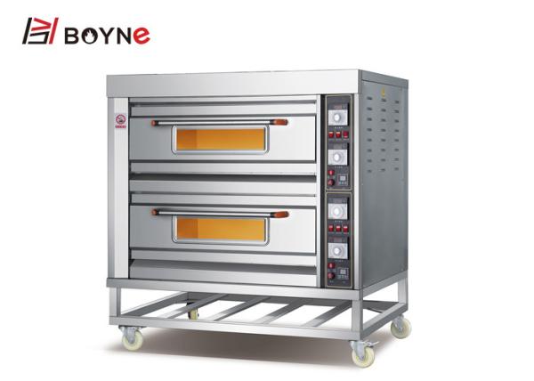 Restaurant Electric Four Trays Industrial Baking deck Oven with wheel easy to