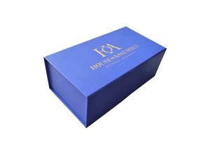 China Environmental Gold Stamping Folding Gift Boxes With Magnetic Closure Stacking wholesale