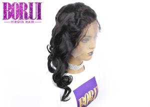 China 180% Density Women Lace Front Wigs Human Hair Loose Deep Wave Glueless Swiss Black Women wholesale