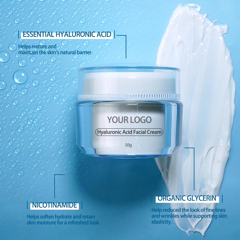 Facial Cream Moisturizer Lotion Anti Aging Skincare Whitening Hydrating Hyaluronic Acid Cream Smooth and Repair the Skin