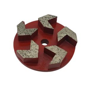 China 100mm 125mm Concrete Grinding Disc / Disk Grit 180 With Arrow Shaped Cutter Head wholesale
