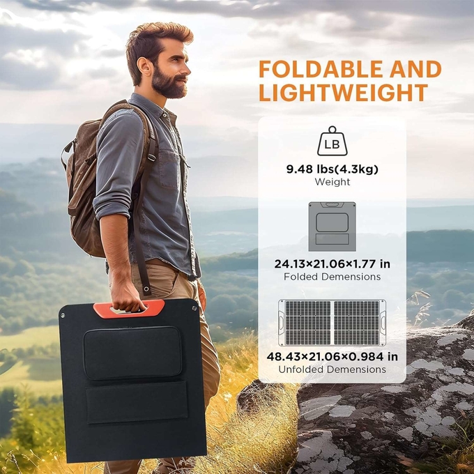 100W 150w 200w Foldable Solar Panel Kit Foldable Charger For Power Station Generator