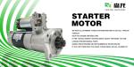 1K011-63011 M8T80871 9T CW C3.3 E308E2 V3300 Kubota Starter Motor