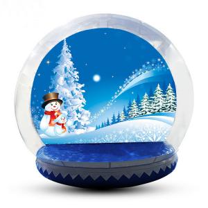 China 4m Big Inflatable Lawn Snow Globe / Blow Up Snow Globe Decoration wholesale