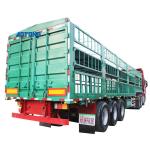 3 Axle Cargo Transport Truck Trailers for Cattle Carrier Steel Farm Fence Semi