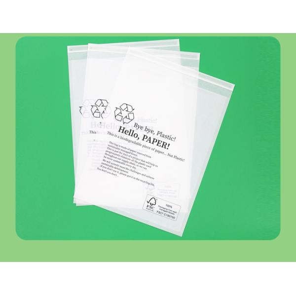 Environmentally Biodegradable Paper Bags For T-Shirts With Good Or Semi Transparency