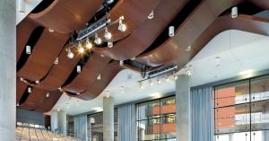 China Double Curved Exterior Aluminum Ceiling Panels Sound Attenuation Color Custom wholesale